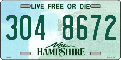 NH license plate 3048672