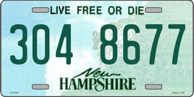 NH license plate 3048677