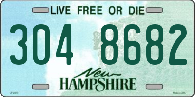 NH license plate 3048682