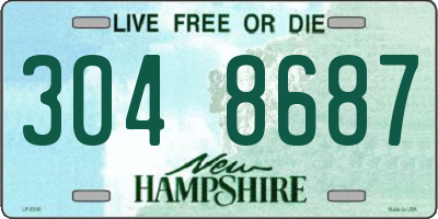 NH license plate 3048687