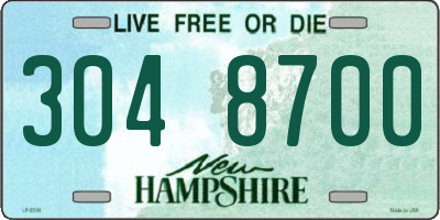 NH license plate 3048700