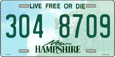 NH license plate 3048709