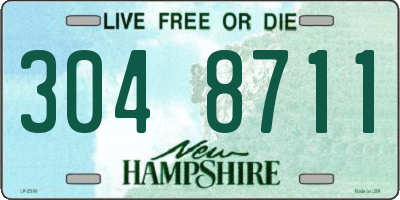 NH license plate 3048711