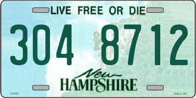 NH license plate 3048712