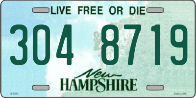 NH license plate 3048719