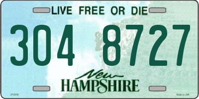 NH license plate 3048727