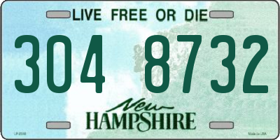NH license plate 3048732