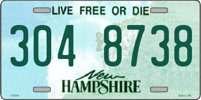 NH license plate 3048738