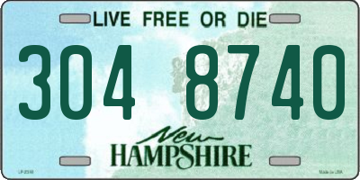 NH license plate 3048740