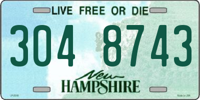 NH license plate 3048743
