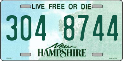 NH license plate 3048744