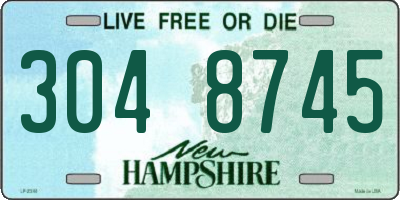 NH license plate 3048745