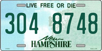 NH license plate 3048748