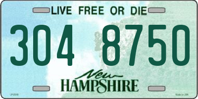 NH license plate 3048750