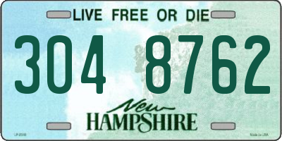 NH license plate 3048762
