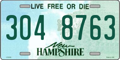 NH license plate 3048763