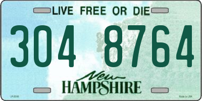 NH license plate 3048764