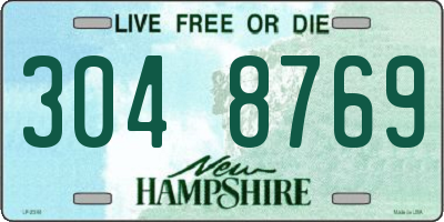 NH license plate 3048769