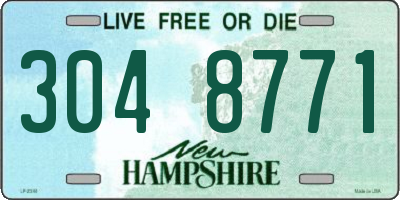 NH license plate 3048771