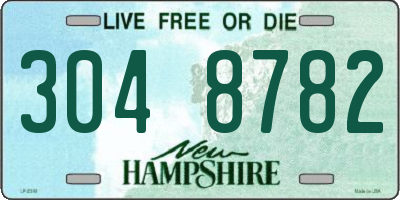 NH license plate 3048782