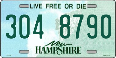 NH license plate 3048790