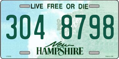 NH license plate 3048798