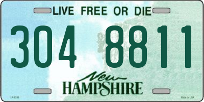 NH license plate 3048811