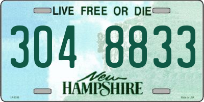 NH license plate 3048833