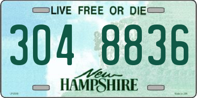 NH license plate 3048836