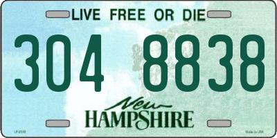 NH license plate 3048838