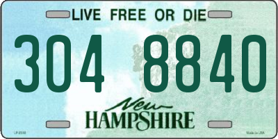 NH license plate 3048840