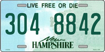 NH license plate 3048842