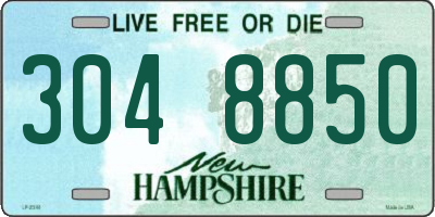 NH license plate 3048850