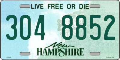 NH license plate 3048852