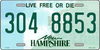 NH license plate 3048853