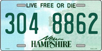 NH license plate 3048862