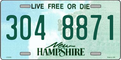 NH license plate 3048871