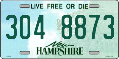 NH license plate 3048873