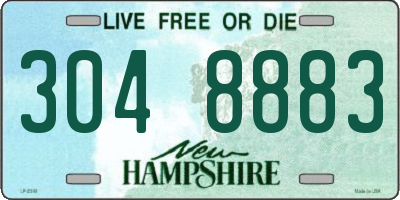 NH license plate 3048883