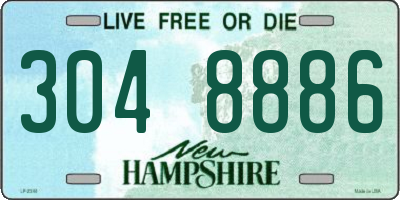 NH license plate 3048886