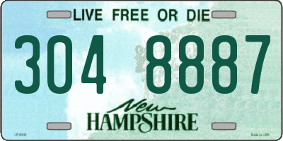 NH license plate 3048887