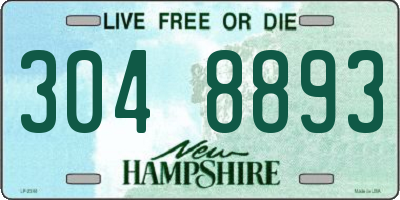 NH license plate 3048893