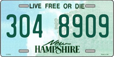 NH license plate 3048909