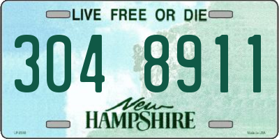 NH license plate 3048911