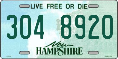 NH license plate 3048920
