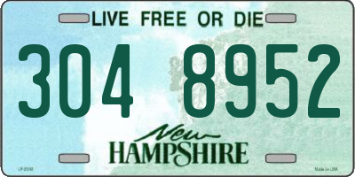 NH license plate 3048952