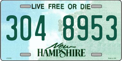 NH license plate 3048953