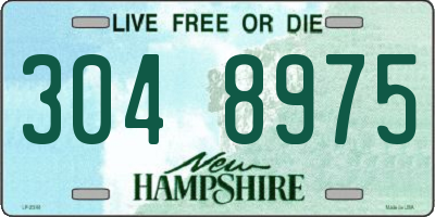 NH license plate 3048975