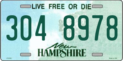 NH license plate 3048978