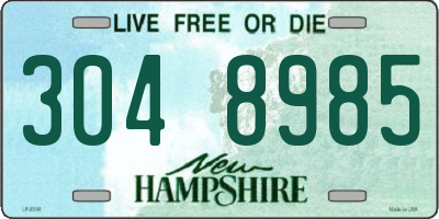 NH license plate 3048985